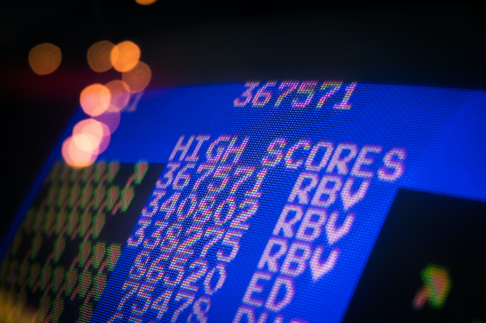 Arcade game top score